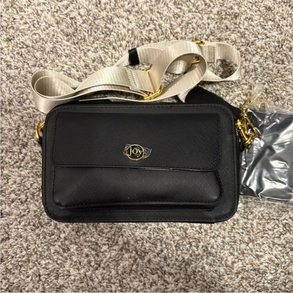 Joy Clean & Chic Saffiano Leather Crossbody Camera Bag Black Onyx - Picture 2 of 8